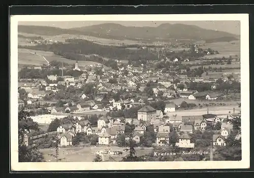 AK Kratzau im Sudetengau, Gesamtansicht der Stadt