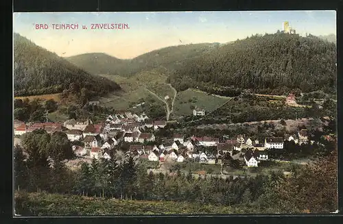 AK Bad Teinach, Panorama mit Zavelstein