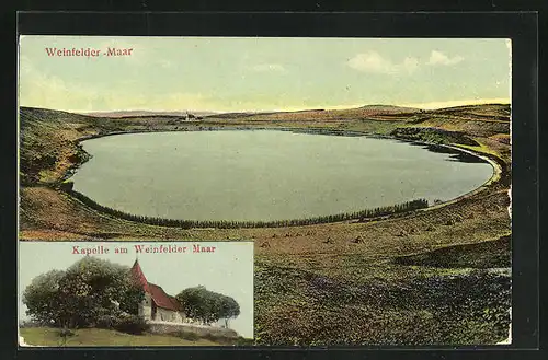 AK Weinfelder Maar, Panorama und Kapelle