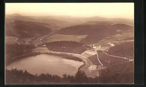 AK Daun / Eifel, Blick zum Gemündener Maar