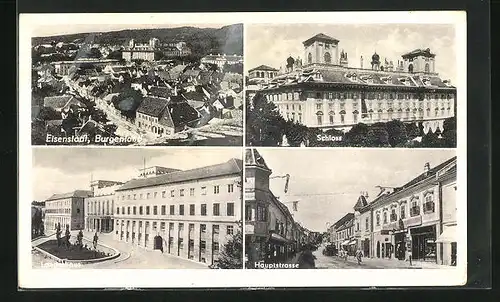 AK Eisenstadt /Burgenland, Hauptstrasse, Schloss, Landeshaus