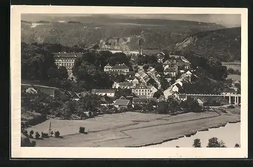 AK Liblin /Berounce, Ortsansicht aus der Vogelschau