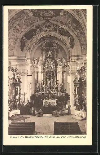 AK Plan, Wallfahrtskirche St. Anna, Innenansicht