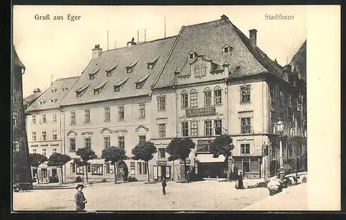 AK Eger, Blick auf das Stadthaus