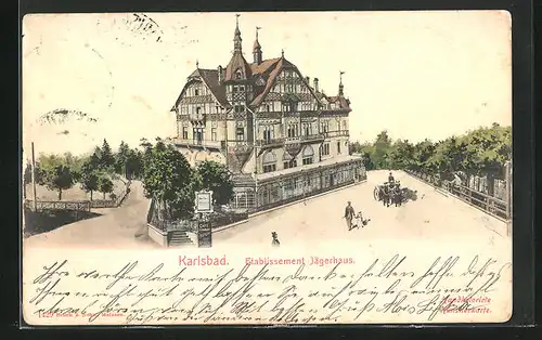 AK Karlsbad, Gasthaus Jägerhaus