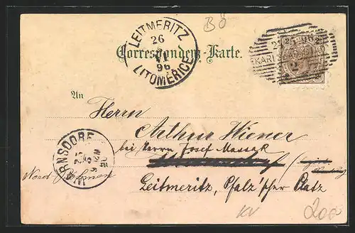 Lithographie Karlsbad, Grand Hotel Pupp