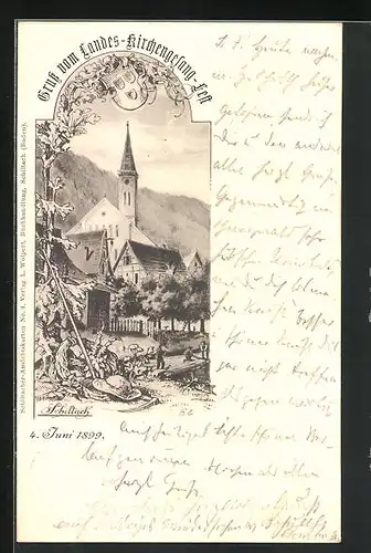 AK Schiltach, Landes-Kirchengesang-Fest 4. Juni 1899