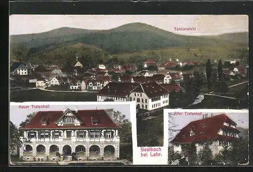 AK Seelbach bei Lahr, Neuer Tretenhof, Alter Tretenhof, Totalansicht