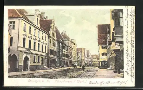 AK Dillingen a. D., Königstrasse von Westen