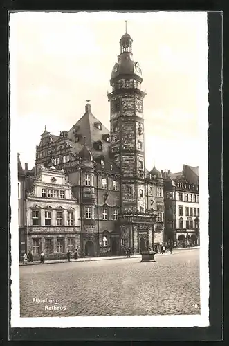 AK Altenburg, Ortspartie mit Rathaus