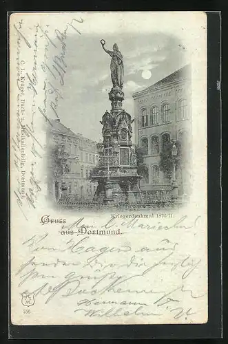 AK Dortmund, Kriegerdenkmal 1870 /71