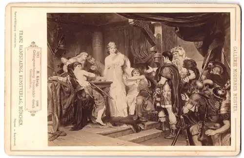 Fotografie Franz Hanfstanegl, München, Gemälde: Gefangennehmung Thusneldas durch Germanicus, nach H. König