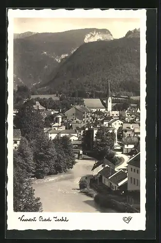 AK Bad Ischl, Ortsansicht mit Flusspartie