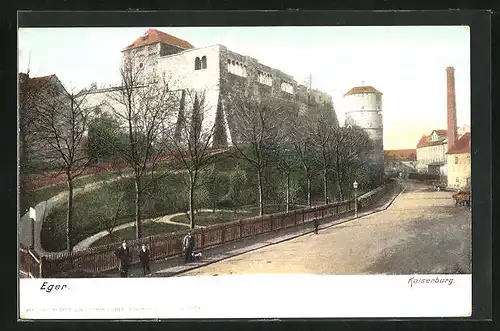 AK Eger, Kaiserburg mit Park