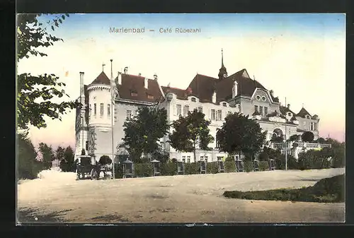 AK Marienbad, Blick auf Cafe Rübezahl