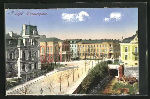 AK Eger, Blick auf Theaterplatz