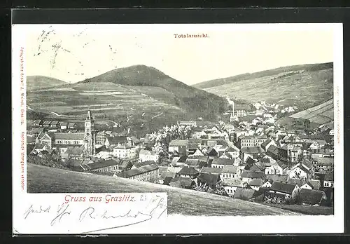 AK Graslitz, Totalansicht des Ortes