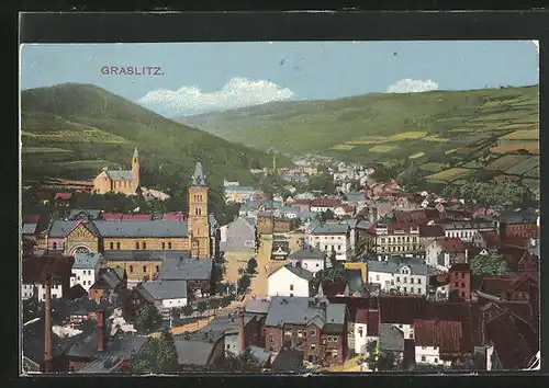 AK Graslitz, Hauptstrasse durch die Stadt