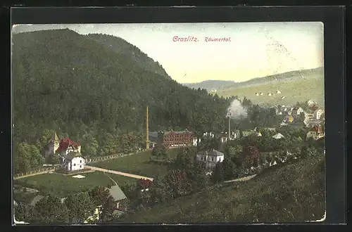 AK Graslitz, Räumertal am Waldrand