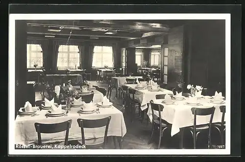 AK Kappelrodeck i. B., Gasthaus Rössel-Brauerei von E. J. Köninger, Innenansicht