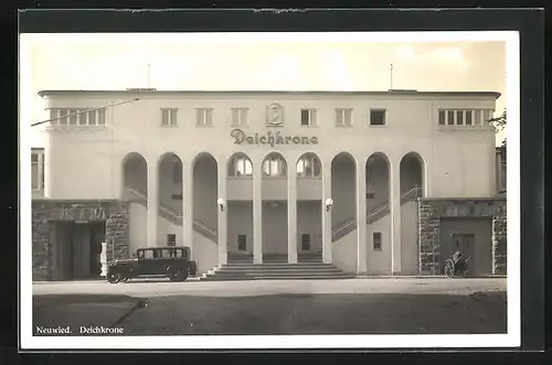 AK Neuwied, Blick auf das Gasthaus Deichkrone