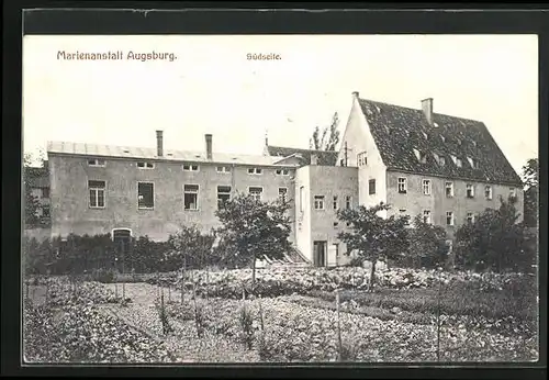 AK Augsburg, Marienanstalt, Südseite