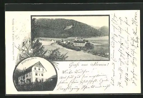AK Beuron, Gasthaus Stern, Ortspartie
