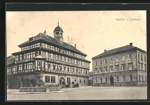 AK Vacha, Gasthaus Ratskeller und Rathaus