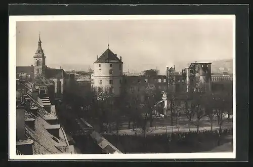 AK Stuttgart, Der Brand im Alten Schloss 1931