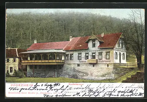 AK Pforzheim, Gasthaus Kupferhammer
