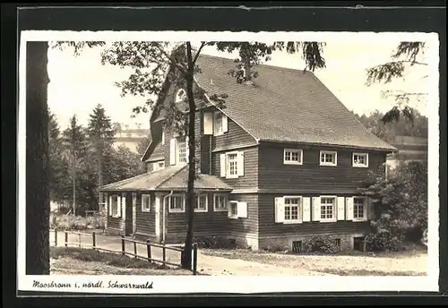 AK Moosbronn /Schwarzwald, Wanderheim des Postsportvereins Karlsruhe