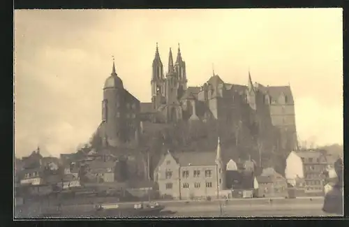 AK Meissen, Blick auf die Burg