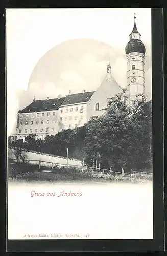 AK Andechs, Totalansicht des Klosters