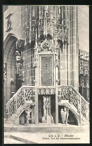 AK Ulm a. D., Unterer Teil des Sakramentenhäuschens