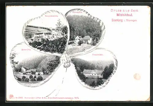 AK Eisenberg i. Th., Pfarrmühle, Froschmühle, Walkmühle, Naupoldsmühle