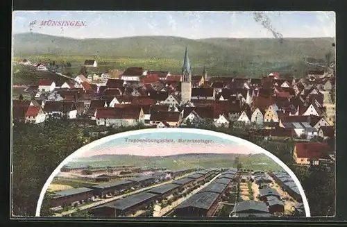 AK Münsingen, Truppenübungsplatz, Barackenlager