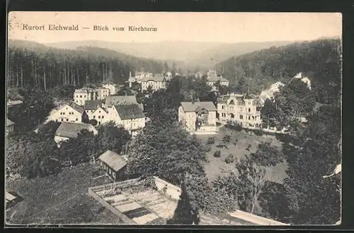 AK Eichwald, Blick vom Kirchturm