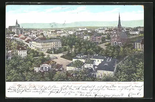 AK Teplitz Schönau / Teplice, Blick von der Stephanshöhe