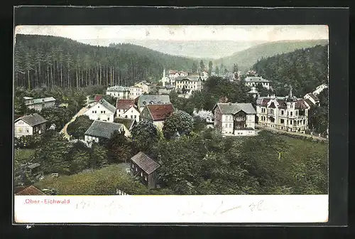 AK Ober-Eichwald, Blick über die Häuser