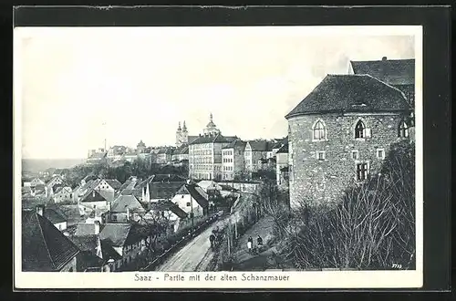 AK Saaz, Partie mit der alten Schanzmauer