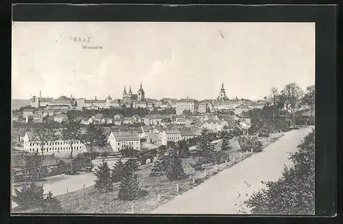 AK Saaz, Westseite der Stadt