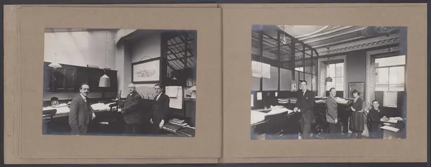 Fotoalbum 14 Fotografien Fa. Bass - Walker & Co., Woollen Merchants, Ansicht London, Poland Street 55-56, Lager, Büro 0