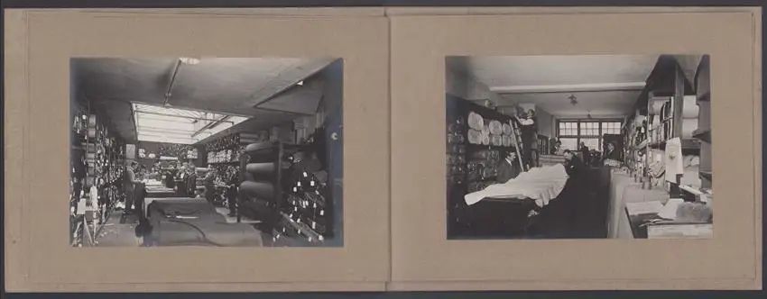 Fotoalbum 14 Fotografien Fa. Bass - Walker & Co., Woollen Merchants, Ansicht London, Poland Street 55-56, Lager, Büro 2