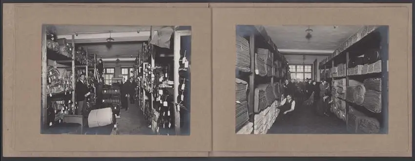 Fotoalbum 14 Fotografien Fa. Bass - Walker & Co., Woollen Merchants, Ansicht London, Poland Street 55-56, Lager, Büro 5