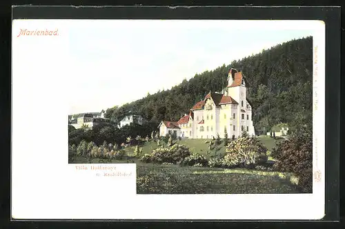 AK Marienbad, Villa Halbmayr u. Rudolfshof