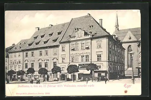 AK Eger, Blick auf Stadthaus