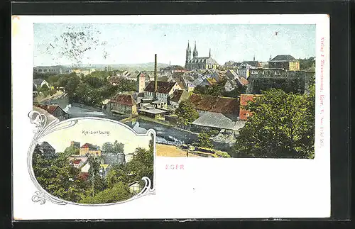 AK Eger, Ortsansicht, Kaiserburg