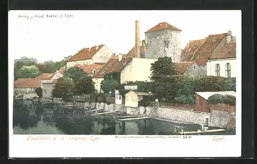 AK Eger, Ortspartie an der unteren Eger