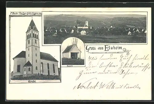 AK Erlaheim, Teilansicht, Kirche, Kapelle