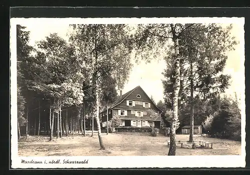 AK Moosbronn i. nördl. Schwarzwald, Wanderheim des Postsportvereins Karlsruhe